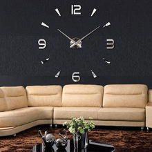 厂家批发客厅装饰diy北欧挂钟 创意时尚镜面大号免打孔wall clock