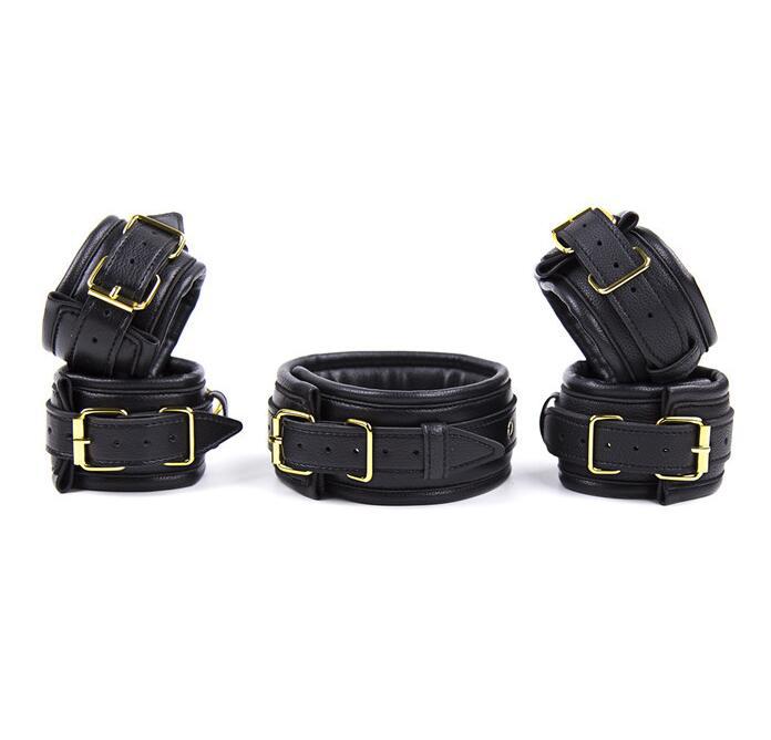Tienda de la fábrica al por mayor juguetes sexuales esposas tobillo cuff collar de tracción Cadena de perro flirting traje juguetes alternativos