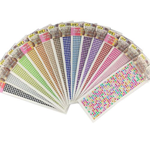 504 Pieces 6MM Acrylic Crystal Adhesive Strips for Car Phone Stationery Photo Frame Decoration DIY