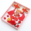 Velvet children's hairgrip, cute hair accessory girl's, set, gift box, wholesale