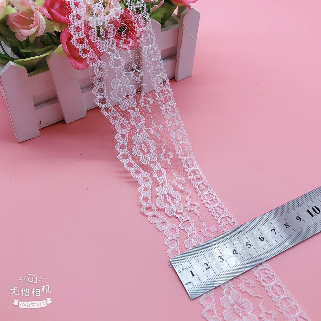 厂家直销锦纶丝花边5cm蕾丝花边服装辅料裙摆无弹力刺绣花边批发