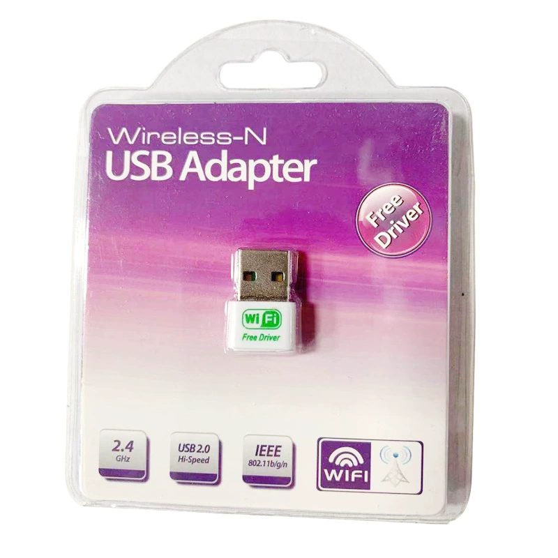Беспроводная USB сетевая карта без драйверов -приёмопередатчик сигнала Wi-Fi для настольного ПК