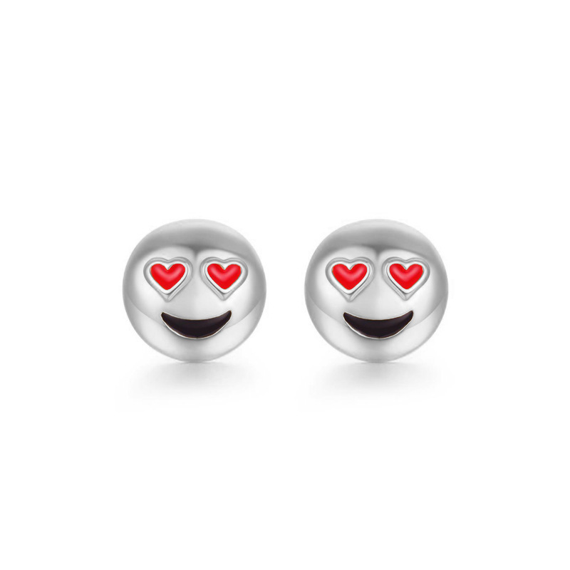 Aleación Aceite Goteo Moda Sonrisa Emoji Perros Mariquitas Pendientes Nihaojewelry display picture 15