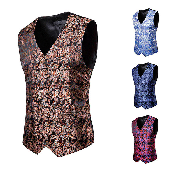 Fashion double breasted printed vest