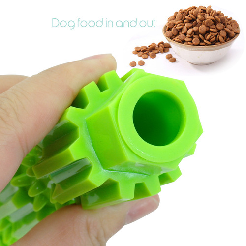 TPR Pet Dog Chewing Toy, Grinding Stick for Oral Hygiene, Feedable with Dog Food, Snack Dispensing, Smart Bone, Small and Large Sizes