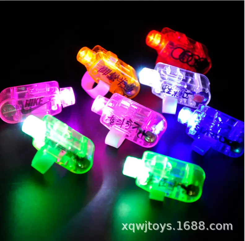 厂家批发LED发光手指灯 演唱会闪光灯助威喜庆手指发光灯4个1套