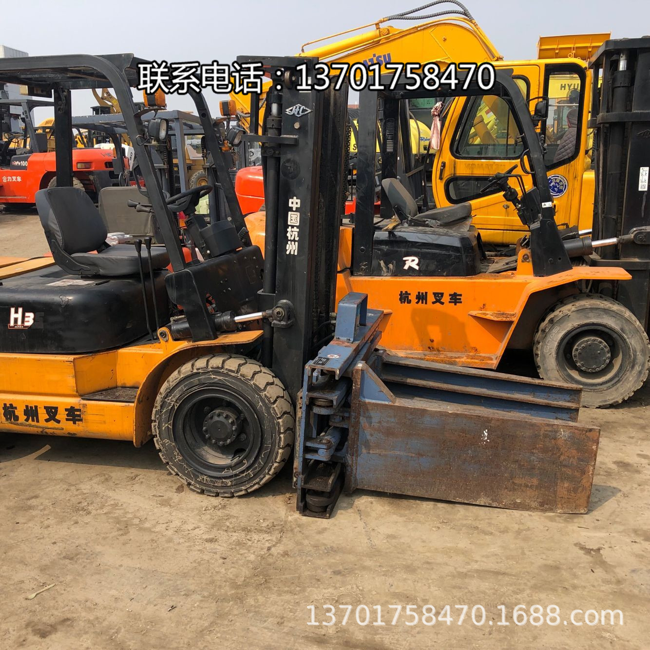 二手夹抱叉车 原装2手软抱夹圆包夹叉车出售租赁 旧装卸车带属具