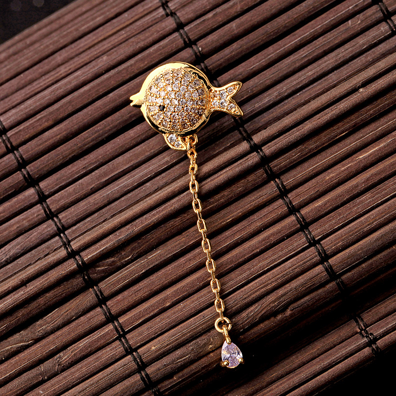 925 Silver Cute Zircon Diamond Drop Earrings Female Fashion Female Earrings display picture 7