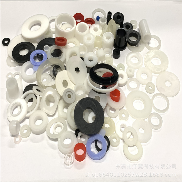 凸形塑料绝缘垫圈 PPS耐高温垫圈 来图来样加工PA耐磨塑料制品