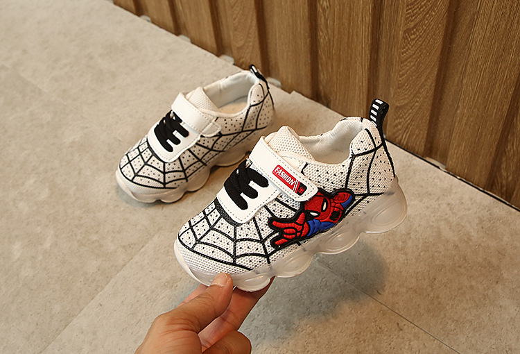 Boys Sneaker Girls Spiderman Kids Led Shoes With Lights Sneaker 2020 Spring Autumn Shoes Children Toddler Baby Girl Shoes
