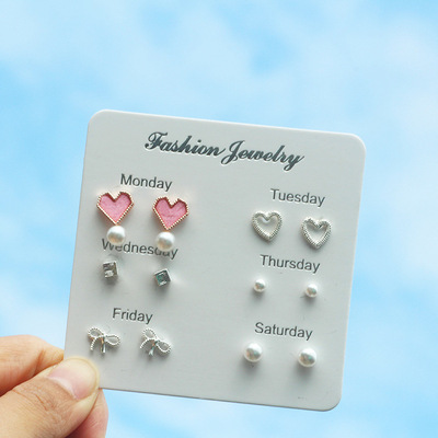Korean Edition Best Sellers Ear Studs Needle Ear Studs originality Ear Studs Spell many Jewelry wholesale