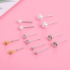 Earrings, accessory, 6 pair, simple and elegant design, Korean style, Aliexpress, wholesale