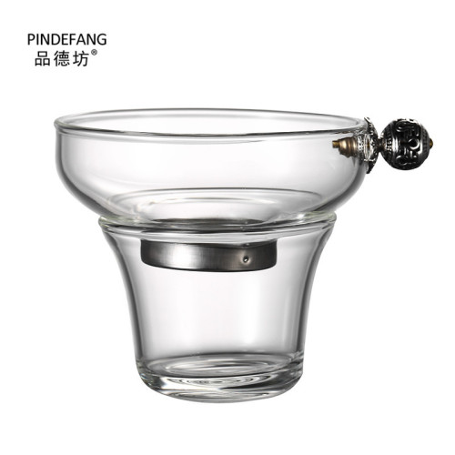 Tea Ceremony Accessories: Creative, High-Temperature-Resistant Handmade Glass Tea Strainer with Wide-Opening Design – Wholesale