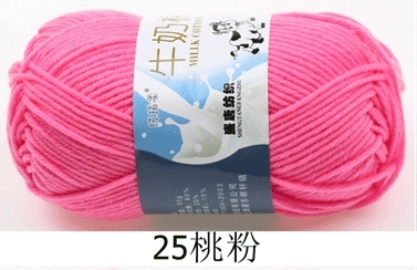 Пряжа Milk Cotton — моток 5-слойная средней крупности, 50 г, доступно 91 цвета