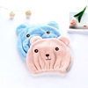 Cartoon hair towel for adults, quick dry scarf, dry shower cap, with little bears, increased thickness