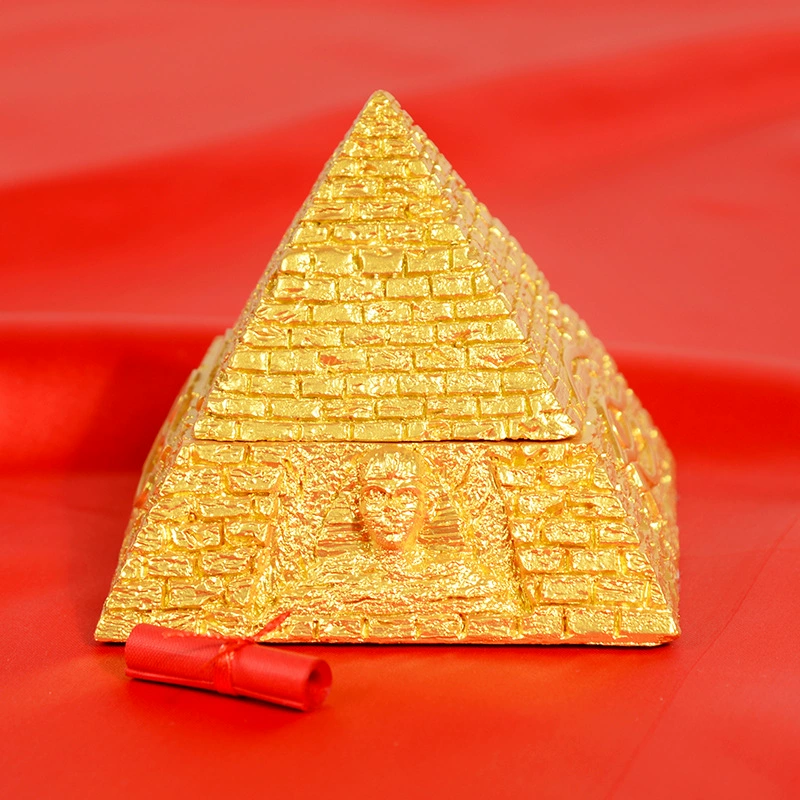 Archeological pyramid, minifigure, storage system, resin decor