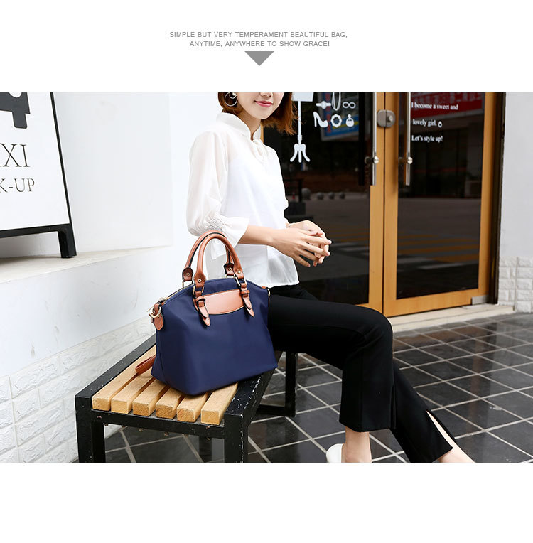 502g Weight Polyester Lining Material Zipper Closure Type Single Shoulder Strap Strap Type Bag Sets Bags Type Solid Color Pattern Fashion Style Square Shape Khaki, Red, Blue, Black Color Large Size Large Fashion Bag Sets 13
