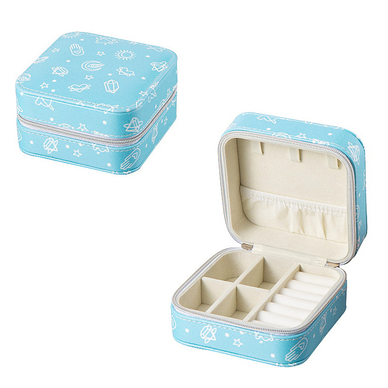 便携式首饰盒ins风可爱公主欧式饰品盒韩式小巧耳钉收纳盒戒指盒