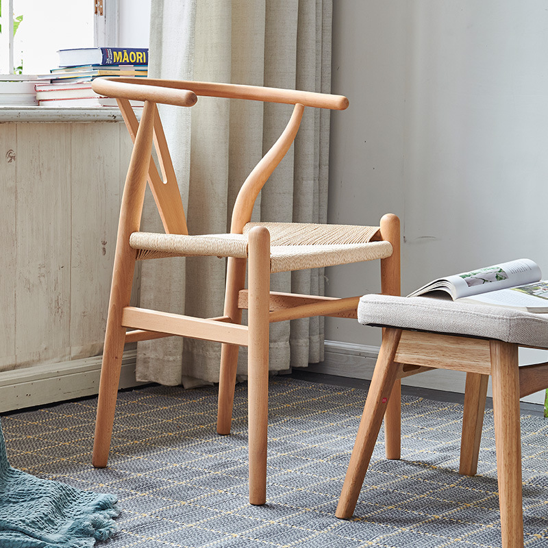 Solid wood chair Nordic creative office casual back chair Y chair chair a generation of wholesale dining chair casual chair