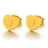 Trend universal golden earrings with letters, European style, English, wholesale