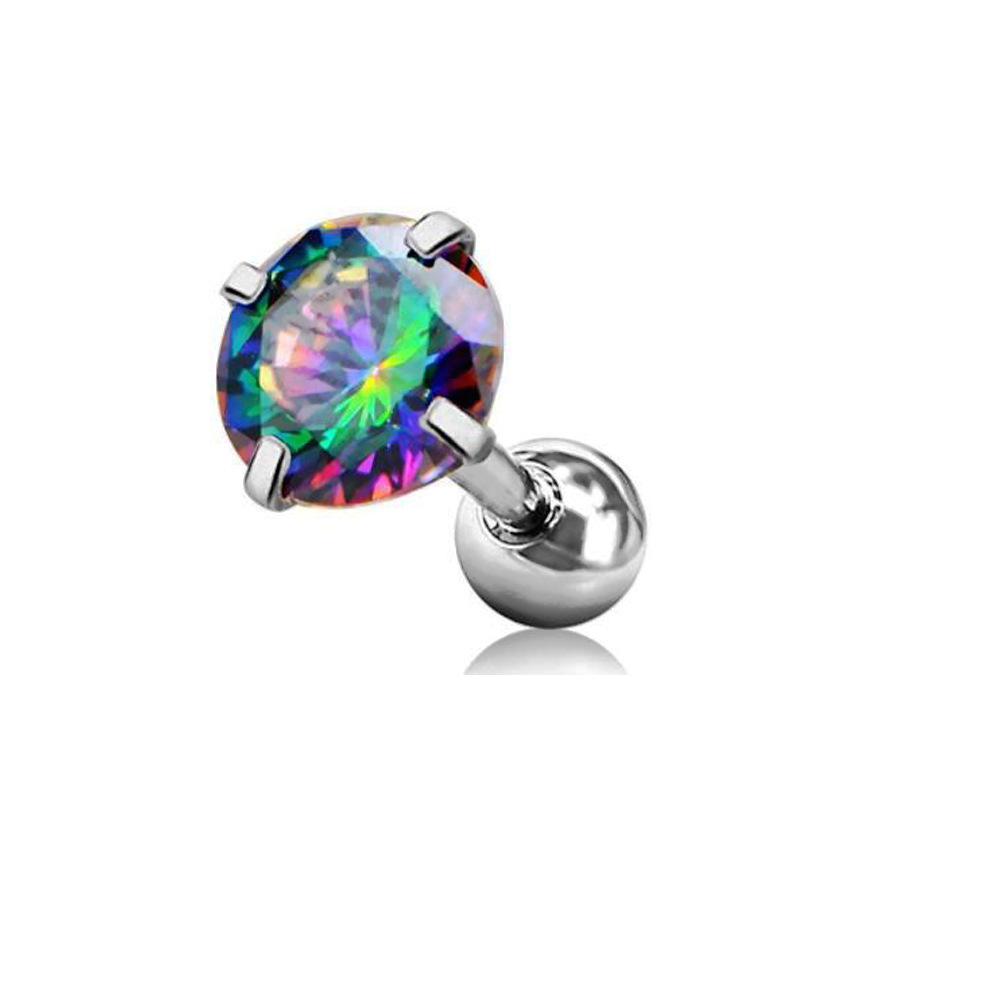 16G labret stud size and finish detail