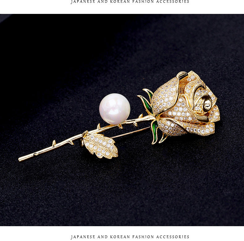 Coréenne Socialite Rose Broche Boutonnière Chandail Accessoires Broche Manteau Cardigan Ornement Usine En Gros display picture 4