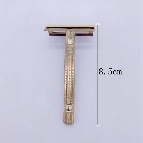 Junjie 999 manual razor holder old-fashioned metal rich gold razor shaving razor comes with blade