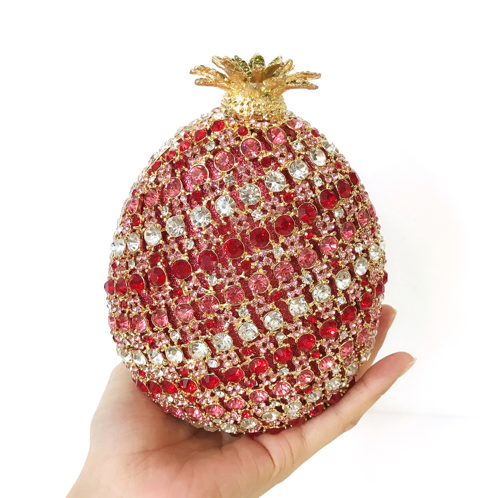 BL135 fruta piña forma de cristal bolsas de banquete de diamantes bolsas de diamantes damas europeas y americanas