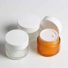 化妝品面霜盒100克玻璃分裝空瓶 包裝DIY面膜膏霜透明磨砂瓶