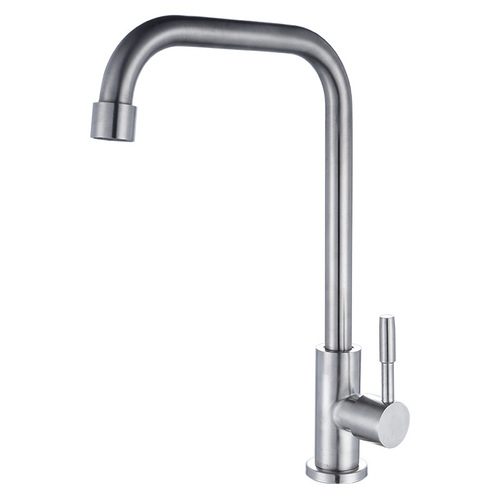 Stainless steel kitchen single cold faucet 304 vertical single cold washbasin faucet basin faucet washbasin faucet