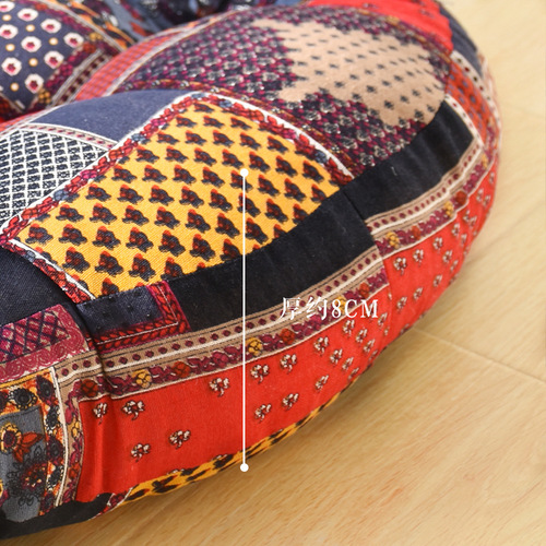 Manufacturer wholesale cotton and linen Japanese style futon beautiful butt cushion meditation chair cushion thickened fabric cushion one piece drop shipping