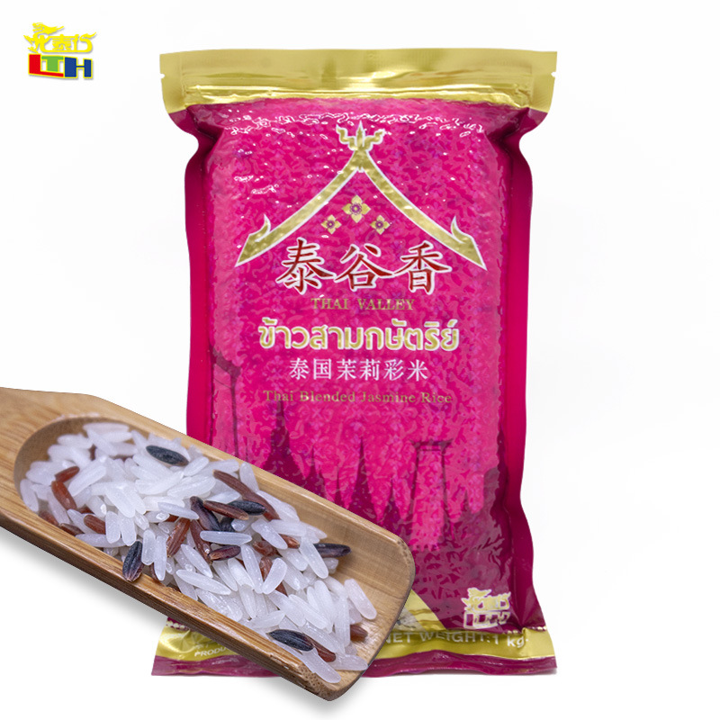 泰谷香泰国进口茉莉香米批发 彩米一件代发厂家直销大米 真空1kg