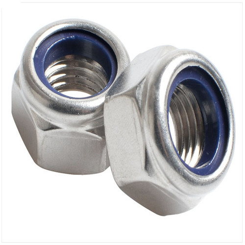 304 stainless steel self-locking nut nylon rubber ring nut locking hexagonal nut anti-loosening nut M3-M14