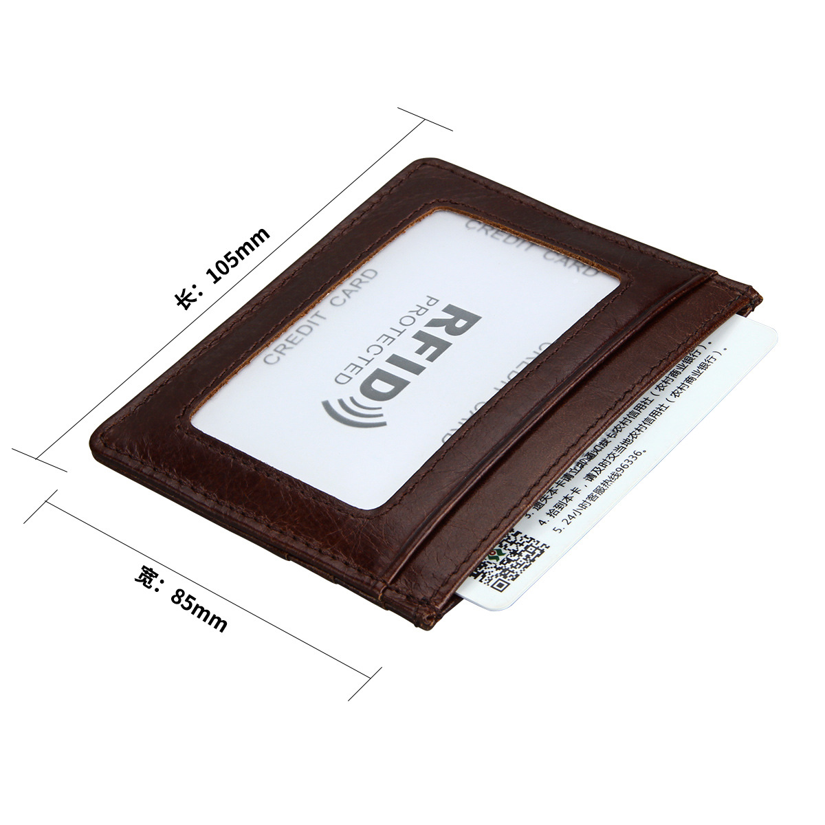 Unisex All Seasons Leather Solid Color Classic Style Square Open Card Holder display picture 1