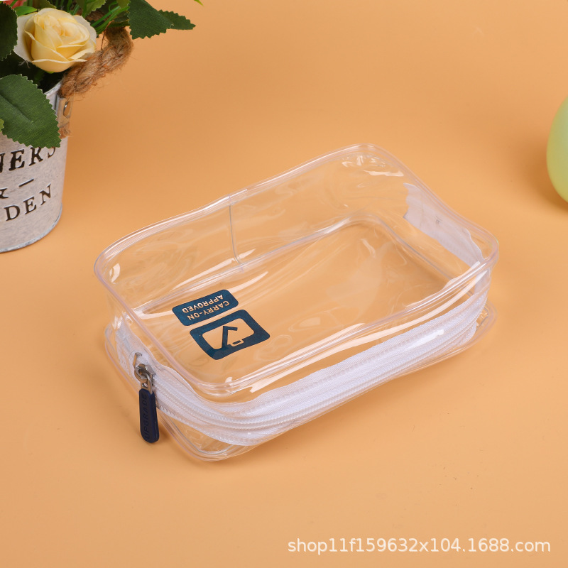 Customized transparent three-dimensional PVC bags, handbags, plastic cosmetics, zipper bags, toiletry bags, storage bags, wholesale and customization pic 9