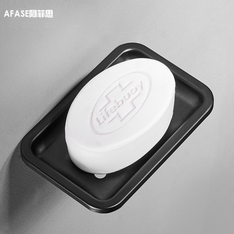Free punch Space aluminum Soap Dish TOILET Soap Network Shelf Leachate soap box originality Wall hanging black Pendant