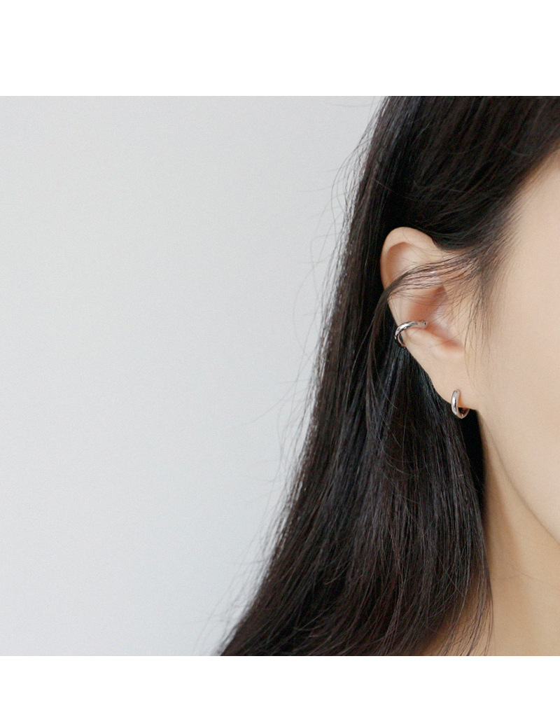 Korean S925 Sterling Silver Irregular Ear Clip display picture 10