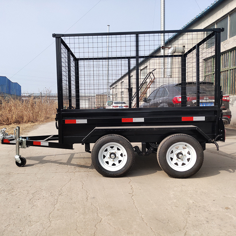 厂家批发大型拖车组  牵引平板拖车组 工具车围栏货物 多网格拖车