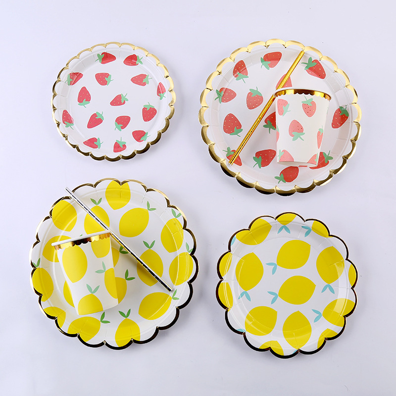 Pastoral Fruit Paper Birthday Drinking Straw Decorative Props Tableware display picture 3