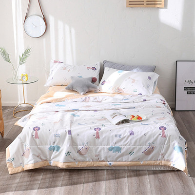 厂家直销印花全棉夏被纯棉夏凉被空调被薄被子春秋被礼品被子批发|ru