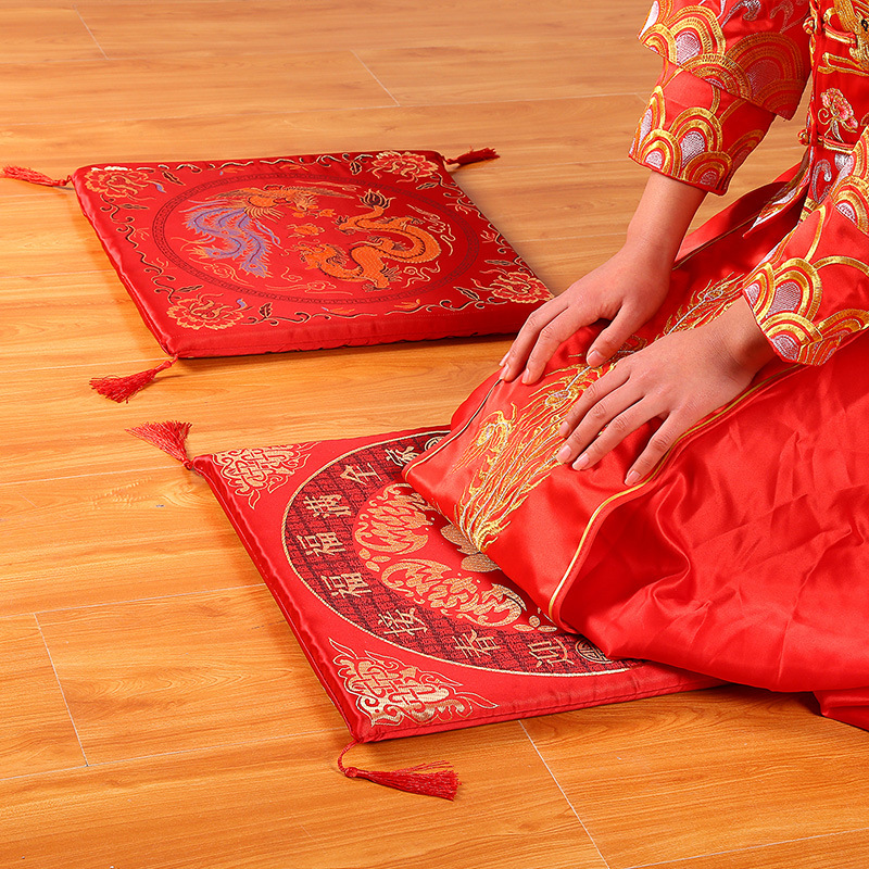 加厚坐垫结婚用品坐福垫婚庆红做垫新娘踩喜垫座垫敬茶拜天地跪垫