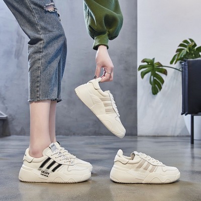 CCVV2021 new pattern Net Red Casual shoes Jurchen Muffin The thickness of the bottom White shoes gym shoes 903 A generation of fat