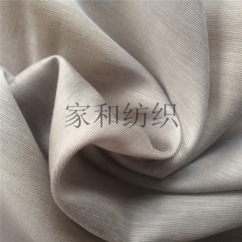 天丝麻面料高档女装面料春夏女装天丝麻锦纶面料厂家直销