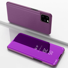 适用XR 2019电镀镜面3D立式支架保护套iPhone 11 Pro翻盖手机套