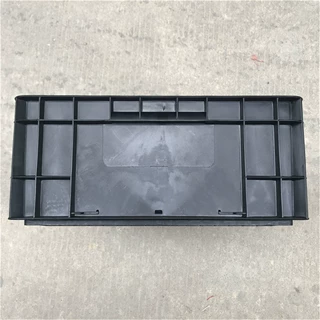 400*300*170MM黑色防静电有盖周转箱 EU4316导电箱防静EU箱