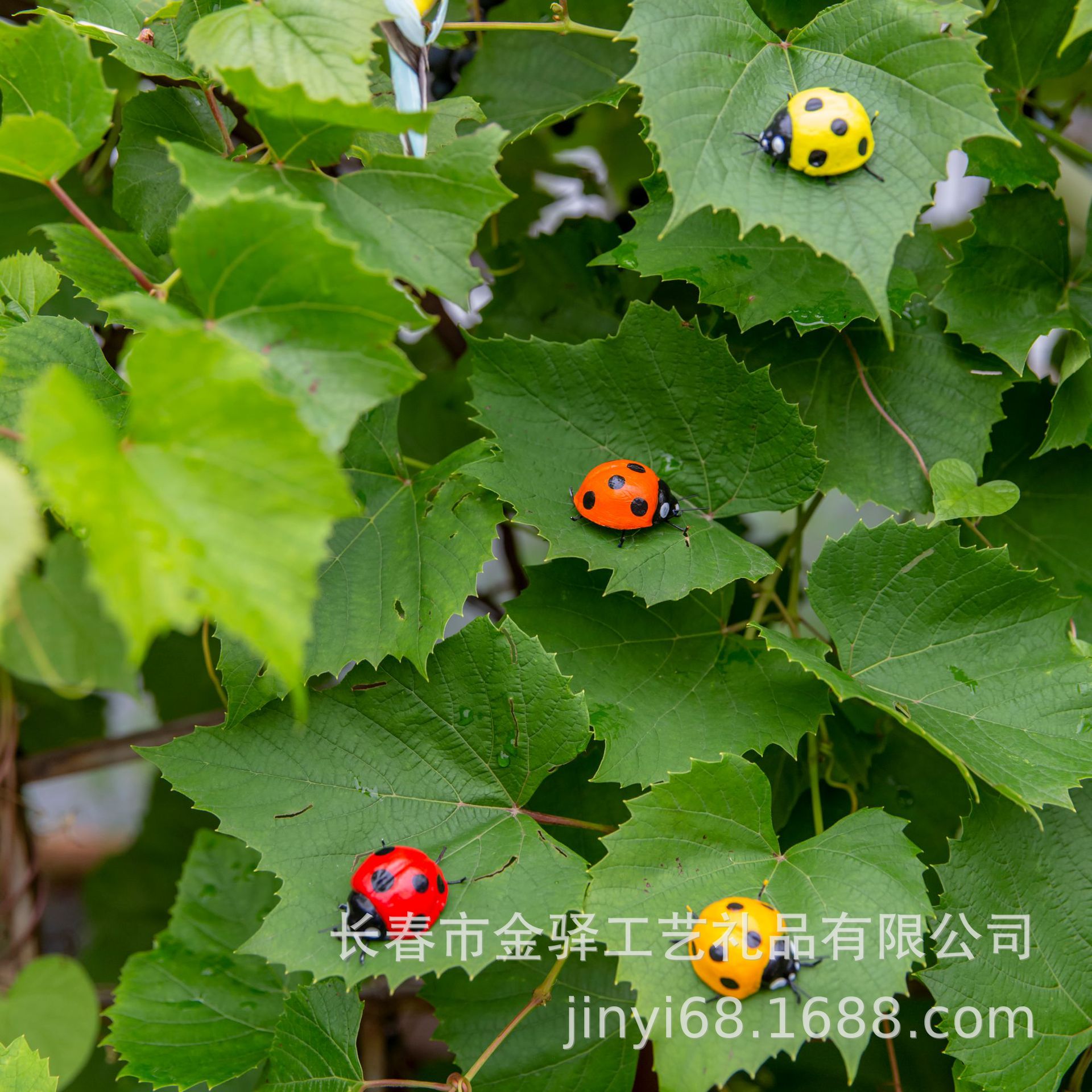仿真瓢蟲昆蟲擺件工藝品園林景觀花園別墅庭院歐式風格田園裝飾品