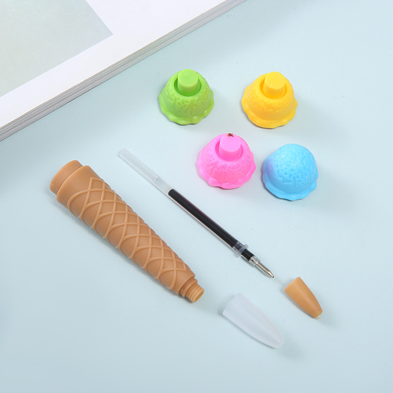 Cute Creative Four-layer Ice Cream Black Gel Pen Student Stationery display picture 4