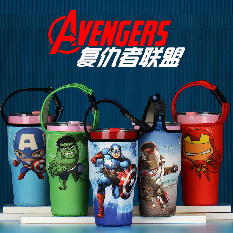 Taza de helado cubierta de la taza de la burbuja 30oz de dibujos animados Kumamoto oso bolsa en stock portátil de grasa de la Copa cubierta protectora