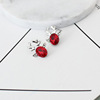 Earrings, three dimensional crystal, Korean style, wholesale, with gem