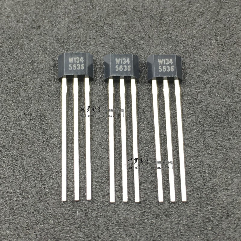 霍尔传感器 WSH134 W134 单极性霍尔开关元件 TO-92S 全新原装